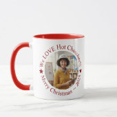 We LOVE Hot Chocolate Festive Personalized マグカップ (左)