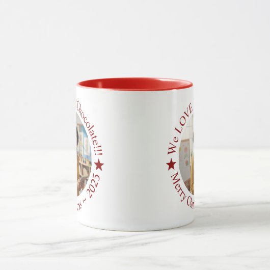 We LOVE Hot Chocolate Festive Personalized マグカップ (中央)