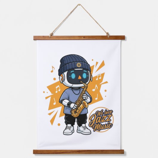We Love Jazz 吊り下げ型タペストリー (正面)