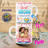We Love Mom Ever Pink Custom Photo Collage Mugs マグカップ