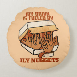 We Love Nuggets - Nugget Love - ASL ILY Obsession ラウンドクッション