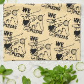 We Love Pizzas - Pizza Love - ASL ILY Obsession De キッチンタオル (折り畳み)