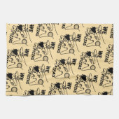 We Love Pizzas - Pizza Love - ASL ILY Obsession De キッチンタオル (横)