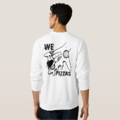 We Love Pizzas - Pizza Love - ASL ILY Obsession De スウェットシャツ (裏面フル)