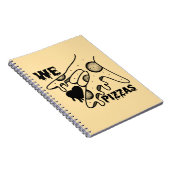 We Love Pizzas - Pizza Love - ASL ILY Obsession De ノートブック (右側)