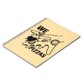 We Love Pizzas - Pizza Love - ASL ILY Obsession De ノートブック (左側)