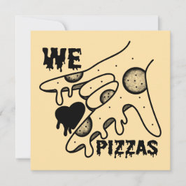 We Love Pizzas - Pizza Love - ASL ILY Obsession De 招待状