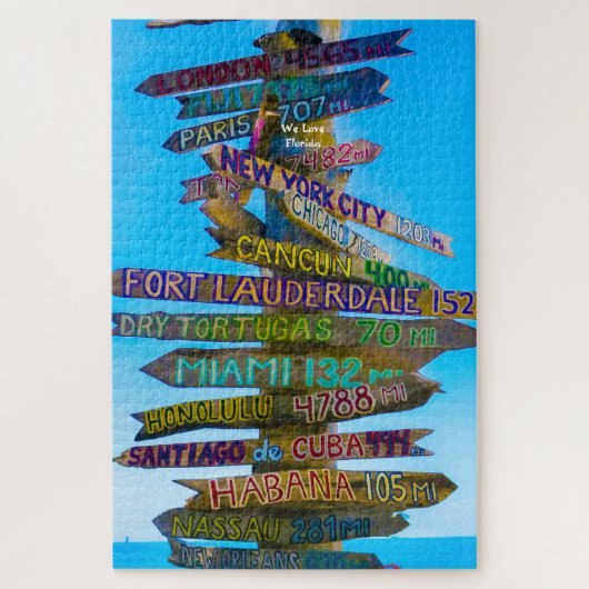 We Love Sign Posts inフロリダ州ジグソーパズル ジグソーパズル (縦)