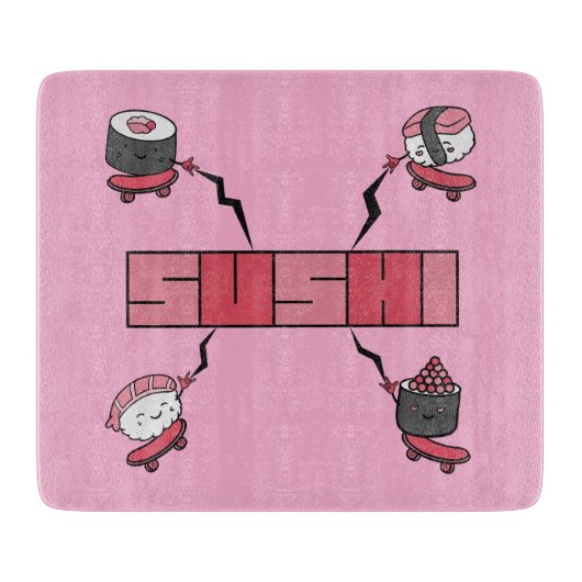 We Love Sushi - Sushi Love - ASL ILY Obsession カッティングボード (正面)