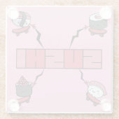 We Love Sushi - Sushi Love - ASL ILY Obsession ガラスコースター (裏面)