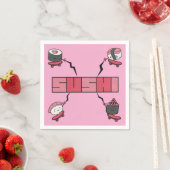 We Love Sushi - Sushi Love - ASL ILY Obsession スタンダードカクテルナプキン (インサイチュ)