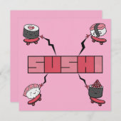 We Love Sushi - Sushi Love - ASL ILY Obsession 招待状 (正面/裏面)