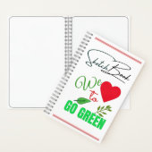 We Love to Go Green Eco-Friendly Sketchbook ノートブック (内側)
