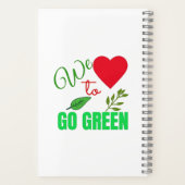 We Love to Go Green Eco-Friendly Sketchbook ノートブック (裏面)