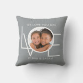 We Love Youパパカスタム父の日写真 クッション (裏面)