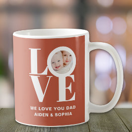 We Love YouパパパーソナライズされたPhoto Father's Day コーヒーマグカップ