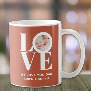 We Love YouパパパーソナライズされたPhoto Father's Day コーヒーマグカップ