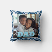 We Love Youパパブルーアールデコカスタム写真 クッション (正面)