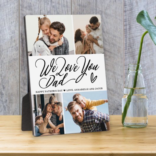 We Love Youパパ写真コラージュ フォトプラーク