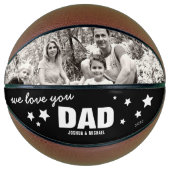 We Love Youパパ写真 |黒と白の星 バスケットボール (正面)