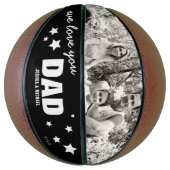 We Love Youパパ写真 |黒と白の星 バスケットボール (縦)