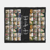 We Love Youパパ64パーソナライズされたフォトコラージュ フリースブランケット (正面(横))