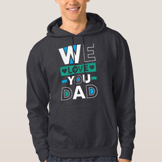 We Love Youパパ – 家族の感謝 パーカ (正面)