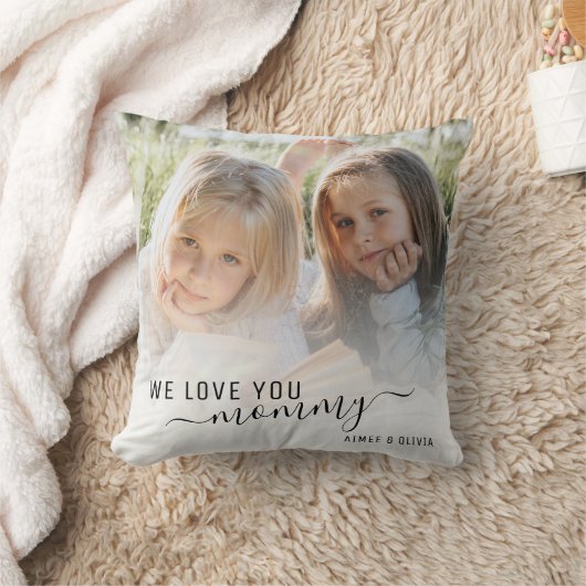 We Love Youママ写真装飾用クッション クッション (ブランケット)
