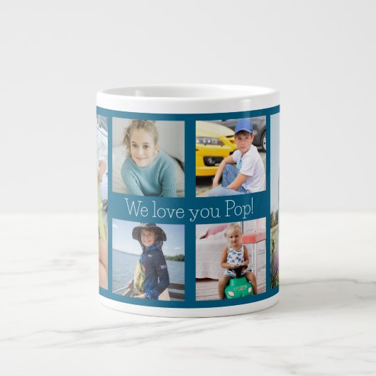 We Love You ポップ・アートの祖父写真6 ジャンボコーヒーマグカップ (正面)