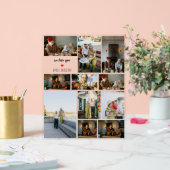 We Love You Custom Family Photo Collage  アクリルサイン (ウェディング)