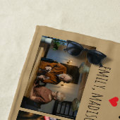 We Love You Custom Family Photo Collage  ビーチタオル (インサイチュ)