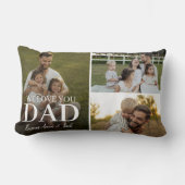 We Love You Dad 3 Photo Collage Lumbar Pillow ランバークッション (正面)