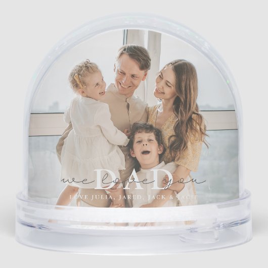 We Love You Dad Custom Snow Globe (裏面)