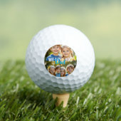 We Love You Dad Photo Collage Blue Golf Balls ゴルフボール (インサイチュ 木)