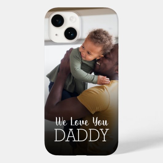 We Love You Daddy パーソナライズされた Father's Day Photo Case-Mate iPhoneケース (裏面)