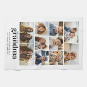 We Love You Granda - 10フォトコラージュ – モダン キッチンタオル (横)