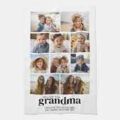 We Love You Granda - 10フォトコラージュ – モダン キッチンタオル (縦)