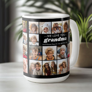 We Love You Granda - 15フォトコラージュ コーヒーマグカップ