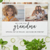 We Love You Granda - 7フォトコラージュ – モダン キッチンタオル (折り畳み)