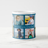 We Love You Grandad祖父6写真 ジャンボコーヒーマグカップ (正面)