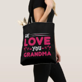 we love you grandma トートバッグ (クローズアップ)