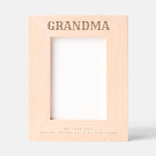 We Love You Grandma レーザー彫刻フレーム (正面)