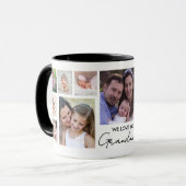 We Love You Grandma 13 Photo Collage White マグカップ (正面左)