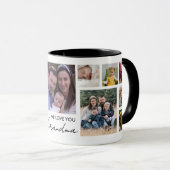 We Love You Grandma 13 Photo Collage White マグカップ (正面右)