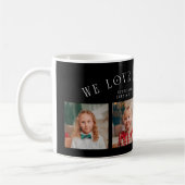 We Love You Grandma 4-Photo Black コーヒーマグカップ (左)