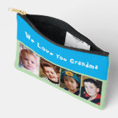 We love you grandma 4 photo blue green アクセサリーポーチ (見開き)