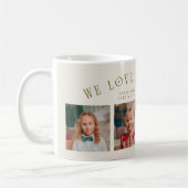 We Love You Grandma 4-Photo Cream コーヒーマグカップ (左)