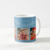 We Love You Grandma 4-Photo Denim Blue コーヒーマグカップ (正面右)