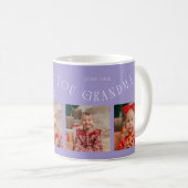 We Love You Grandma 4-Photo Lilac コーヒーマグカップ (正面右)