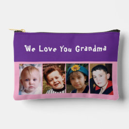 We love you grandma 4 photo pink purple アクセサリーポーチ